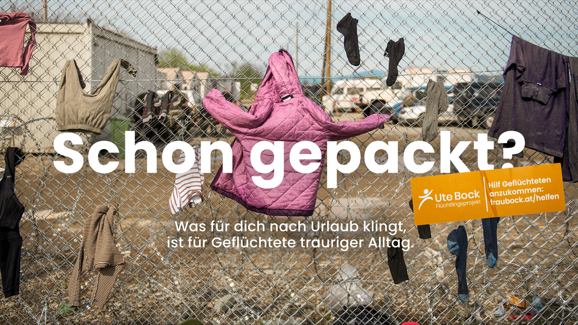 UTE BOCK, Sommerkampagne, Sujet „Schon gepackt?“; ©Studio FREUDE