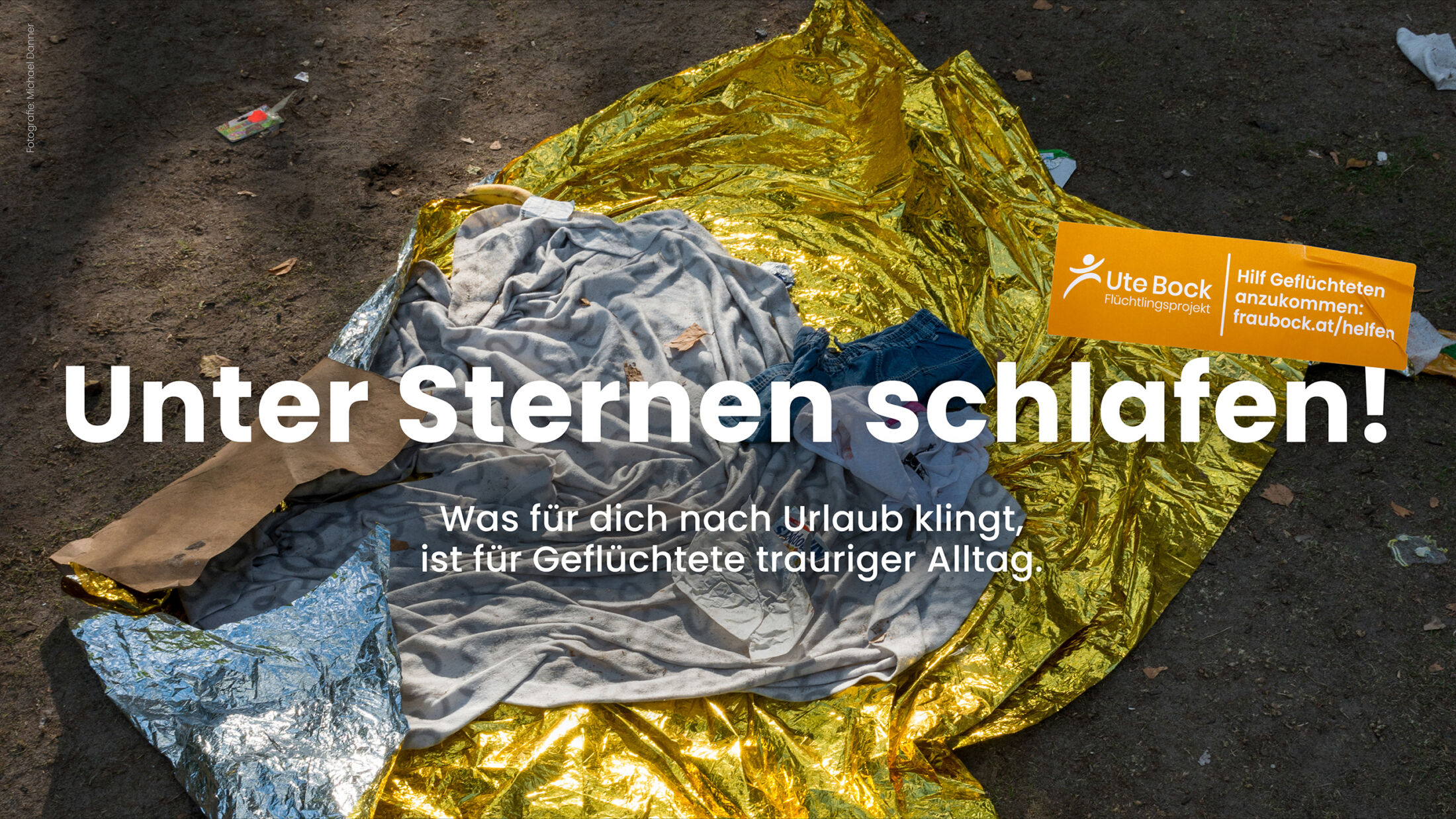 UTE BOCK, Sommerkampagne, Sujet „Unter Sternen schlafen!“ pur; ©Studio FREUDE