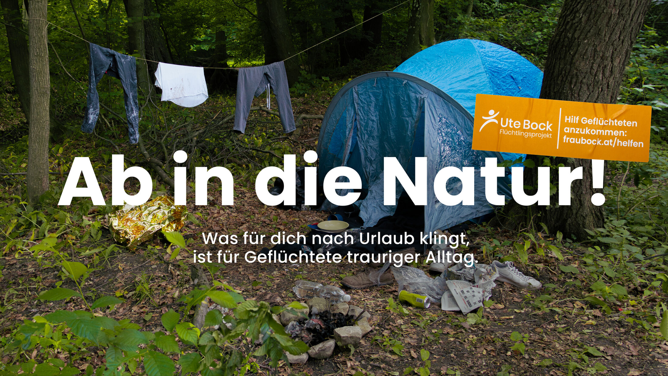 UTE BOCK, Sommerkampagne, Sujet „Ab in die Natur!“ pur; ©Studio FREUDE