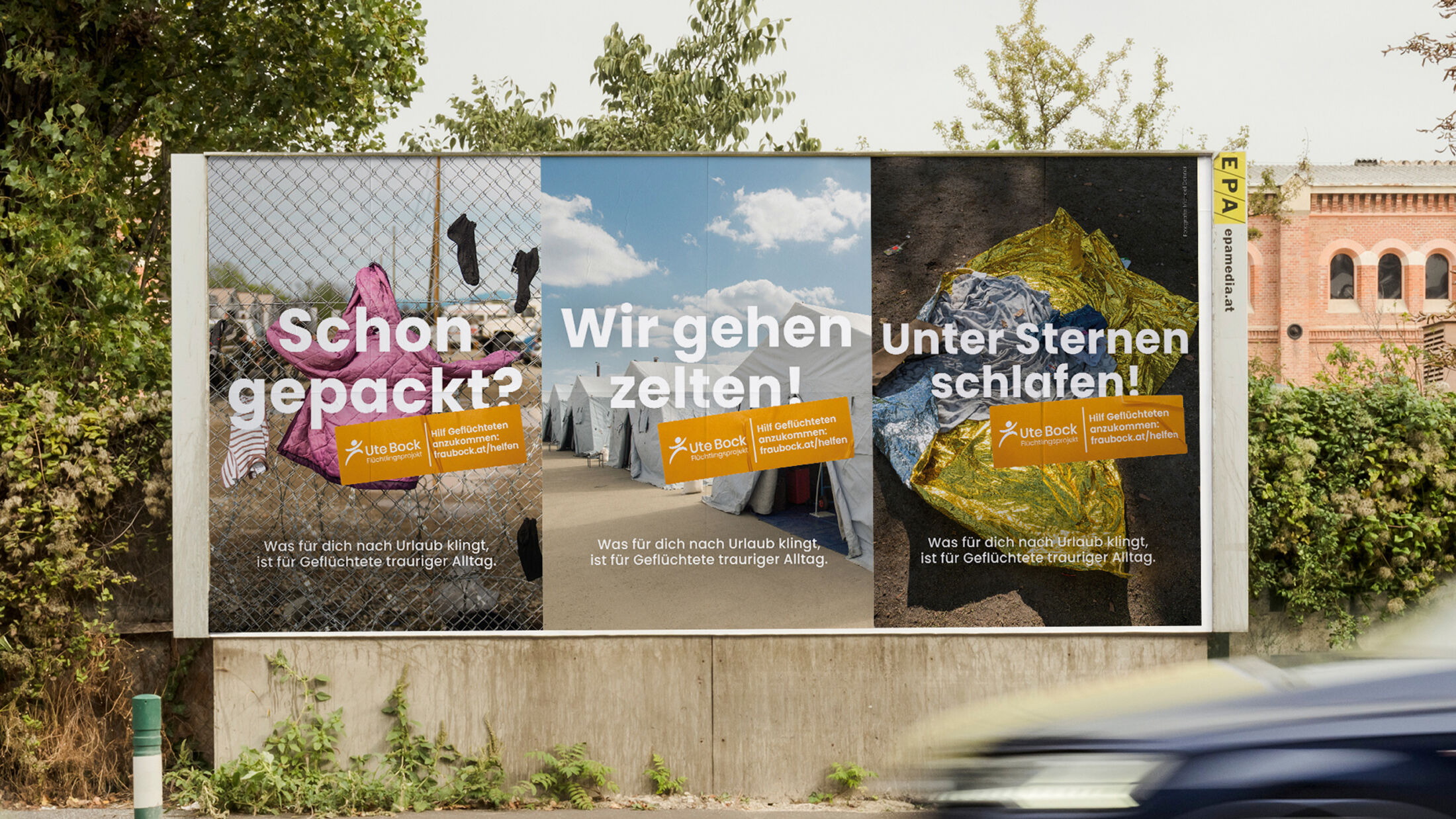 UTE BOCK, Sommerkampagne, Foto der Plakatserie; ©Studio FREUDE