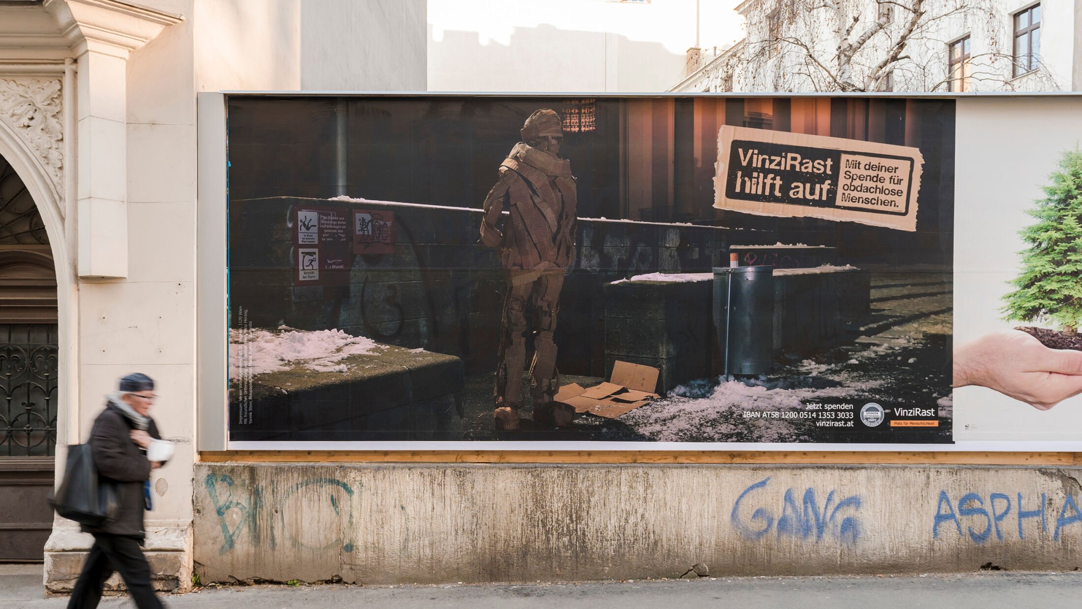 VinziRast hilft auf. Plakatfoto Sujet 4; ©Studio FREUDE